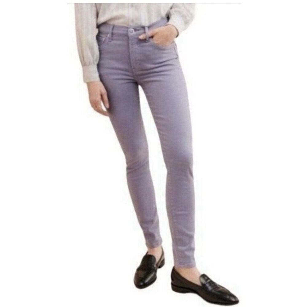 NWT Edwin Denim Pixie Mid Rise Skinny Jeans In Silver Lining Size 34